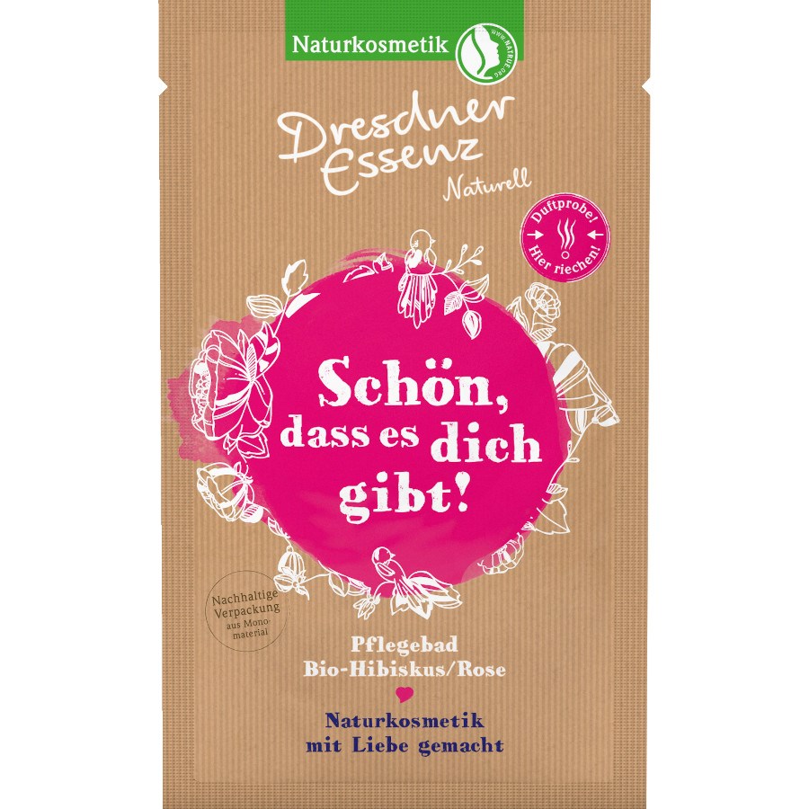 „Naturell Pflegebad - Bio-Hibiskus & Rose” von Dresdner Essenz bei dm
