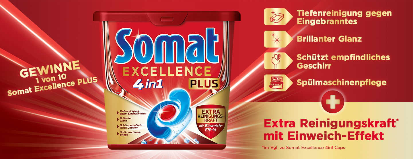 Gewinnspiel: Somat Excellence Plus 4in1 Caps