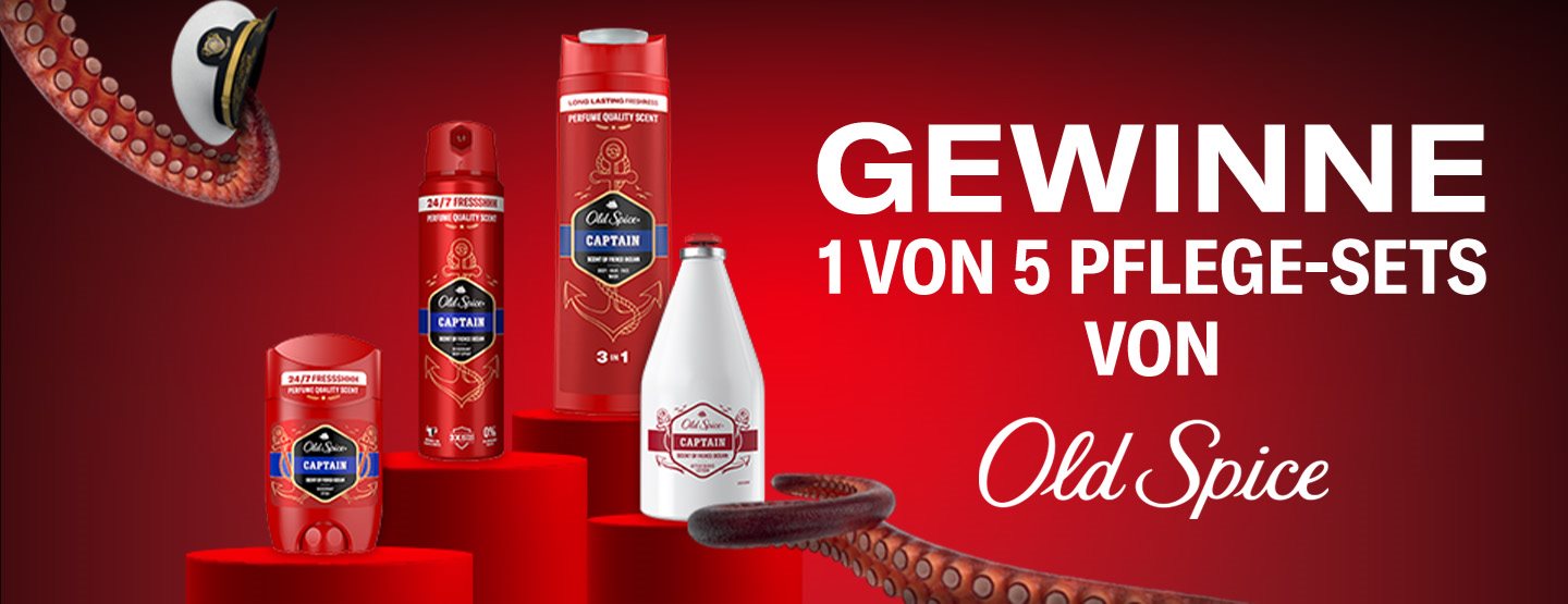 Pflege-Paket von Old Spice, das Sie beiACTIVE BEAUTY gewinnen können Weihnachtsgewinnspiel: Pflege-Set von Old Spice