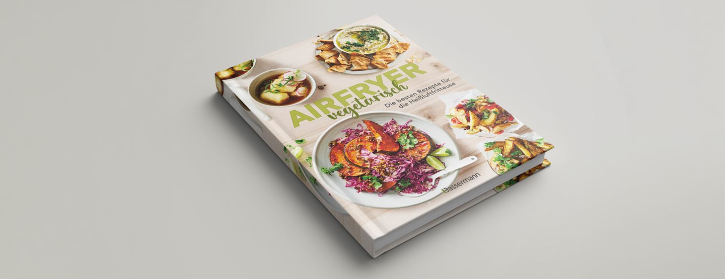 Kochbuch „Airfryer vegetarisch - Die besten Rezepte für die Heißluftfritteuse“ gewinnen
