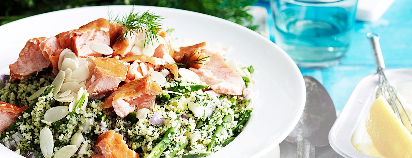 Das schmeckt: Bulgursalat mit geräuchertem Lachs