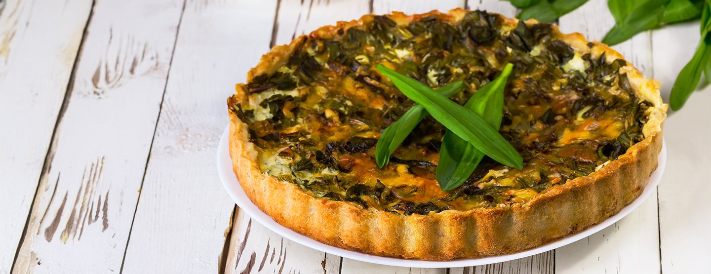 Rezept für eine glutenfreie Bärlauch-Quiche