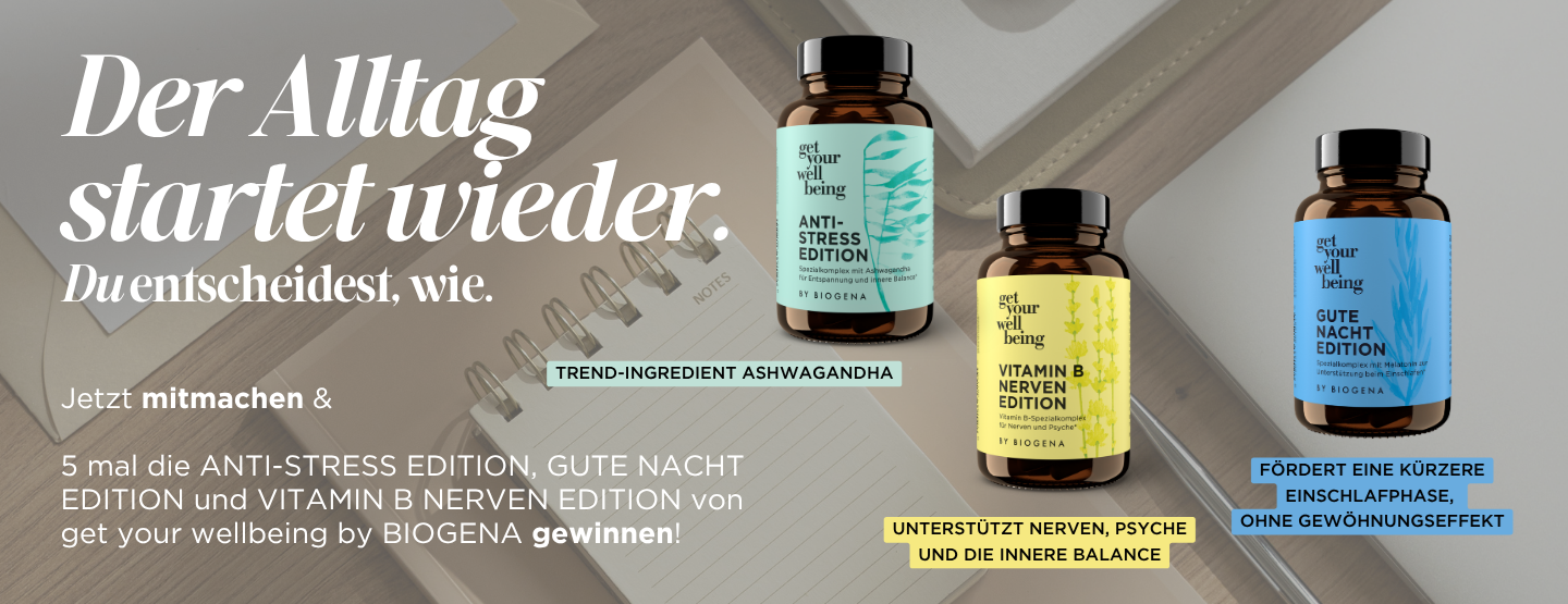 Wellbeing-Paket von get your wellbeing by BIOGENA gewinnen