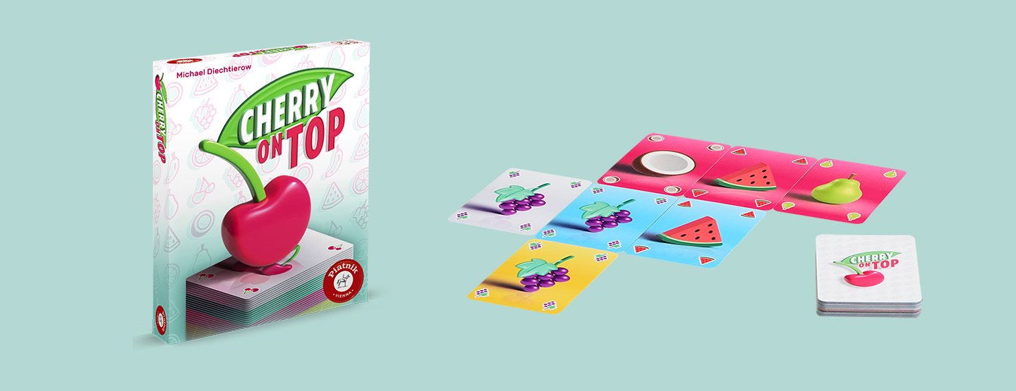 Farbenfrohes Kartenspiel „Cherry on Top“ gewinnen