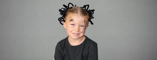 Halloween Make-up für Kinder: Schaurige Spinne