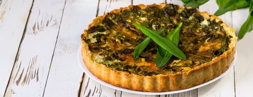 Rezept für eine glutenfreie Bärlauch-Quiche