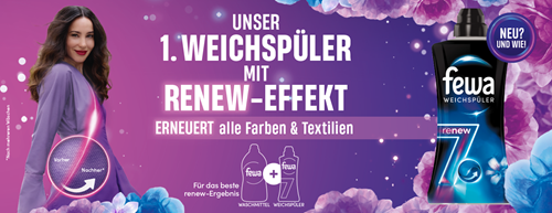 fewa Renew 7: Der erste Weichspüler, der Kleidung sichtbar erneuert