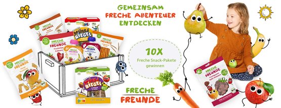Gewinnspiel: Fruchtig-gemüsige Snacks von Freche Freunde
