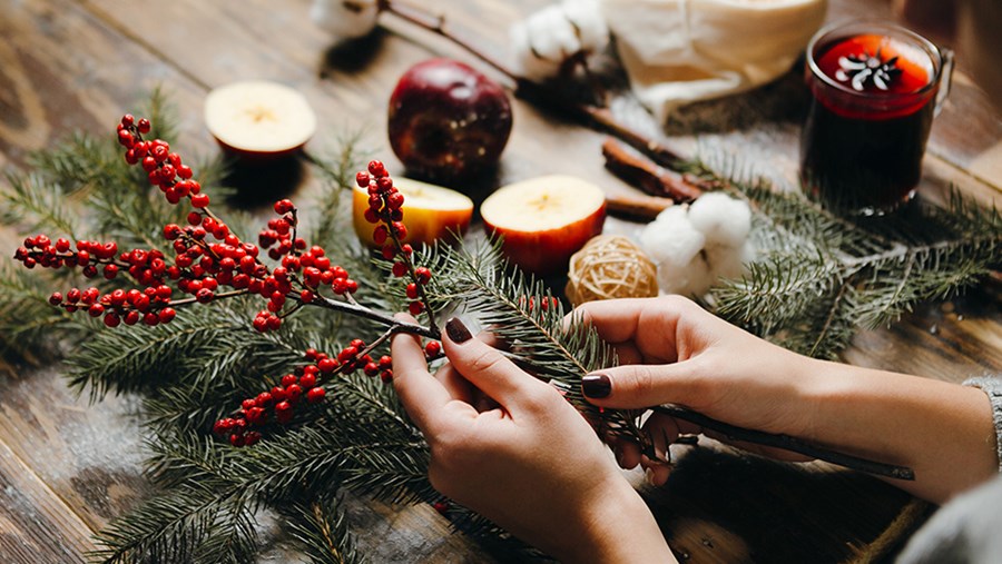 Adventskranz klassich selbst machen