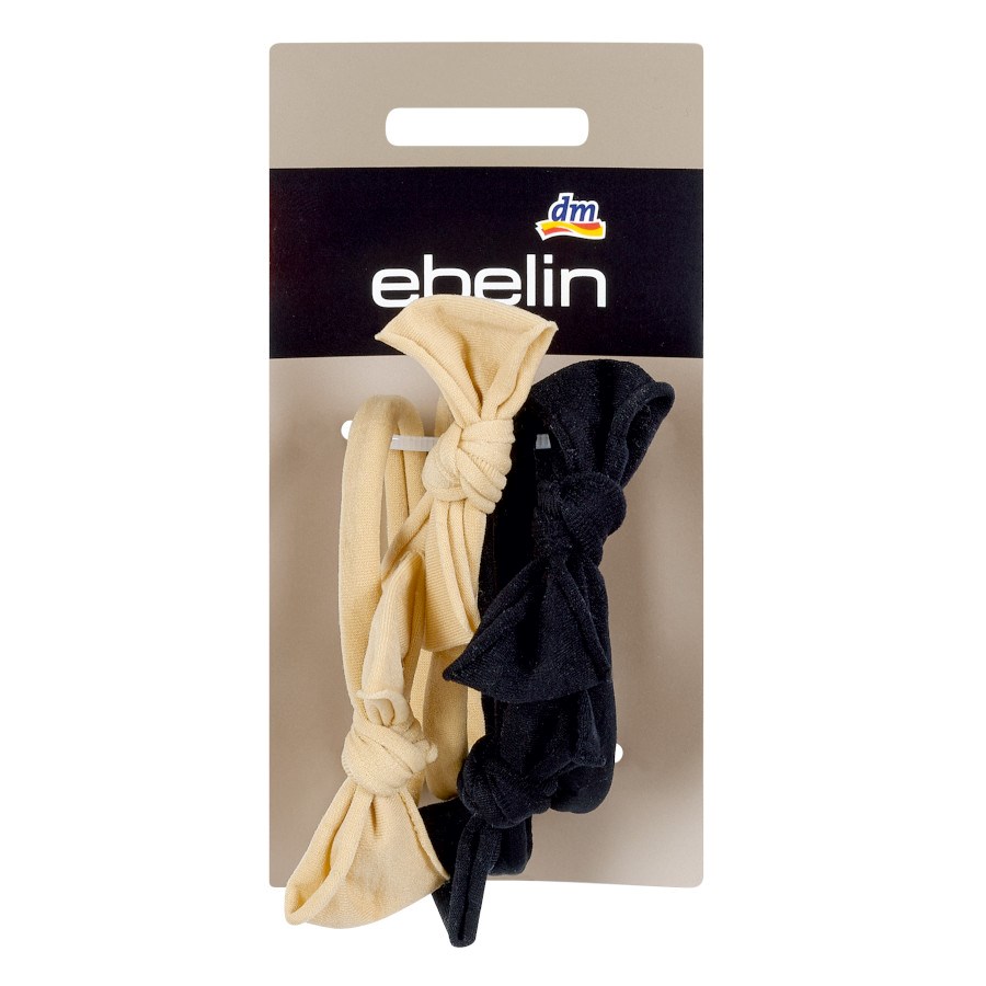 Haargummi Beige Schwarz Schleife von ebelin bei dm