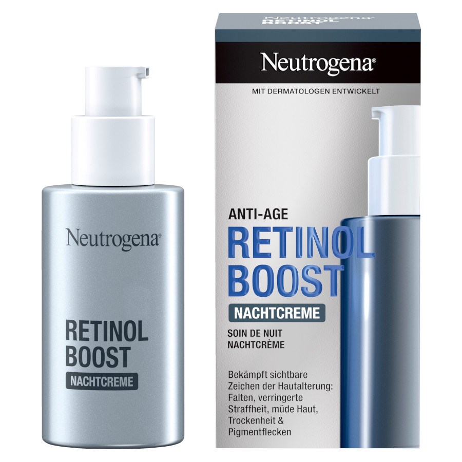 „Anti-Age Retinol-Boost Nachtcreme” von Neutrogena bei dm