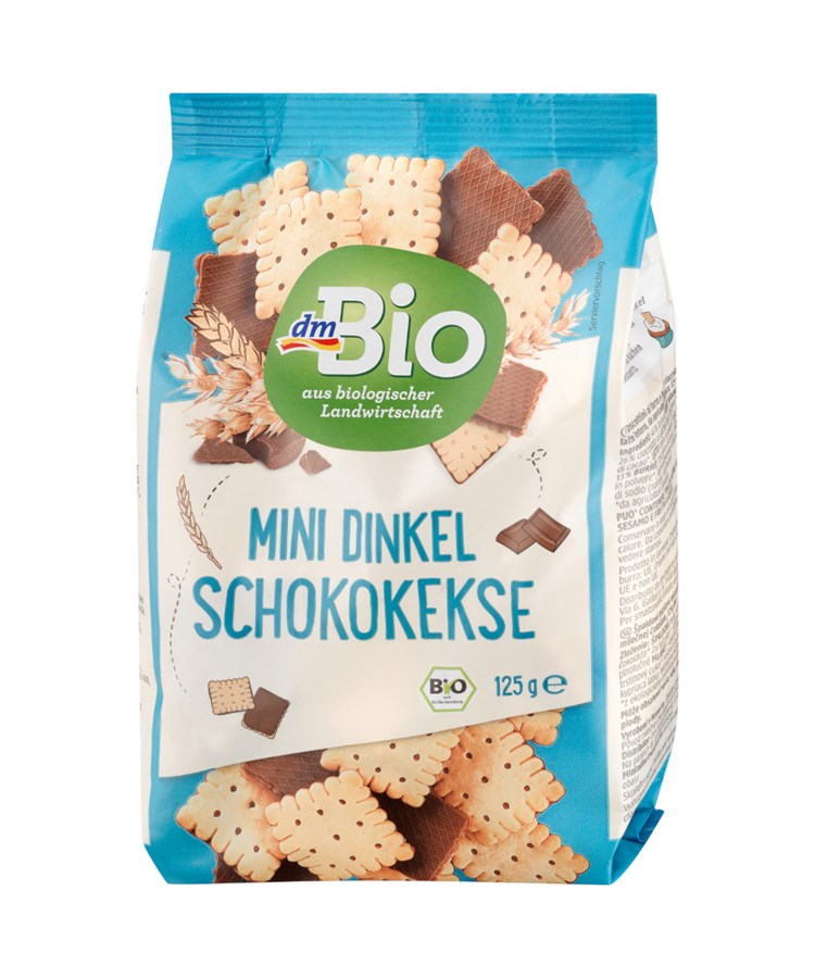 „Mini Dinkel Schoko Kekse“ von dmBio bei dm