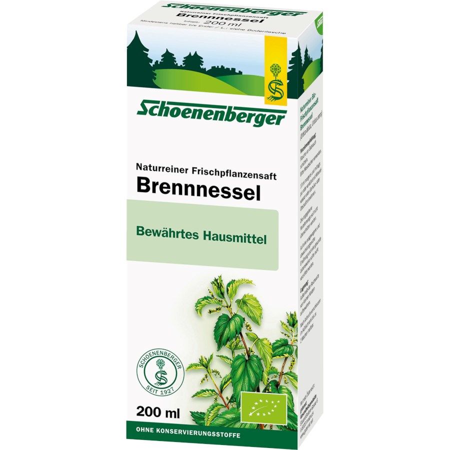 Naturreiner Frischpflanzensaft Brennnessel von Schoenenberger bei dm