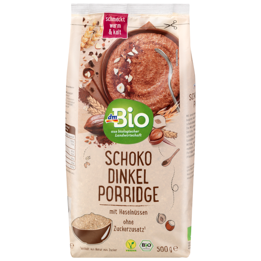 dmBio Schoko Dinkel Porridge bei dm 