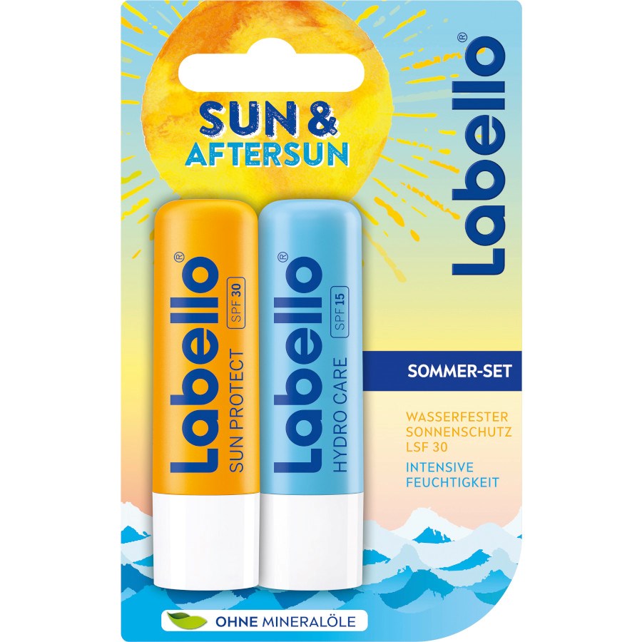 „Sun & Aftersun Lippenpflege Sommer-Set“ von Labello bei dm