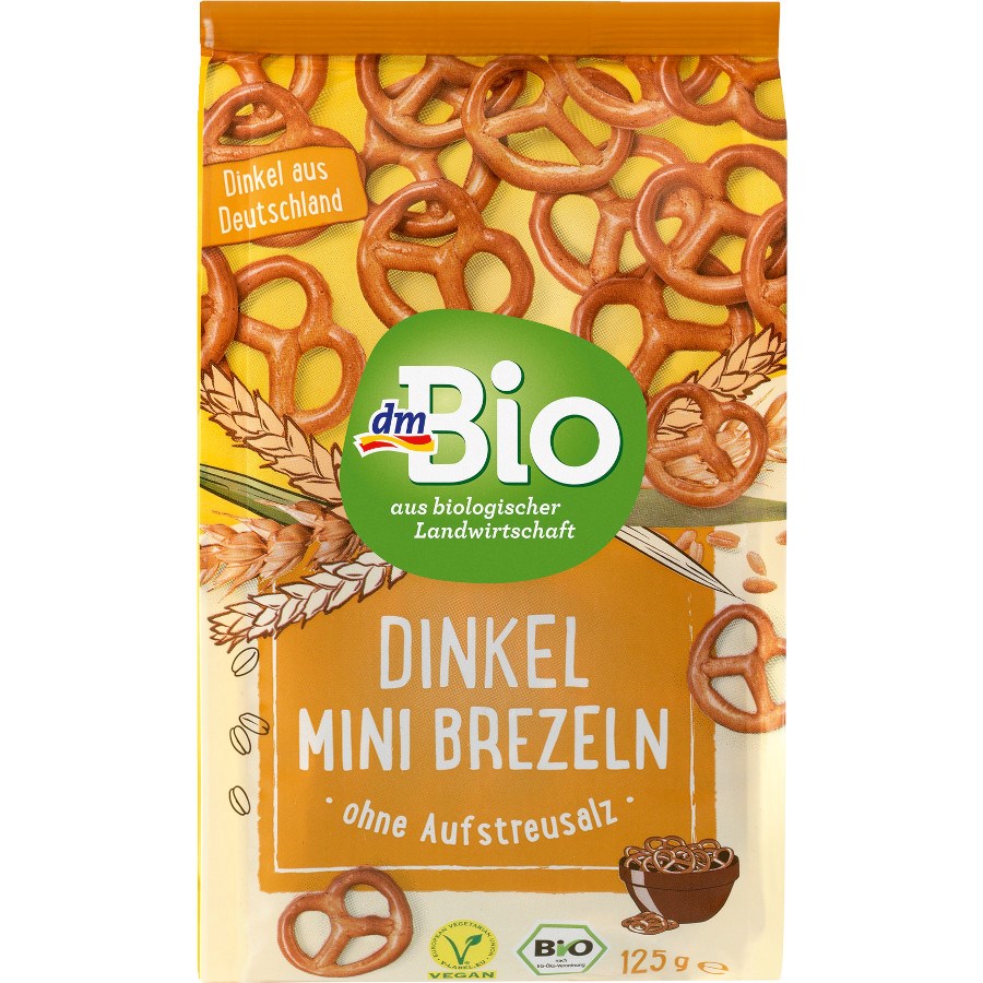 „Dinkel Mini Brezel ohne Aufstreusalz“ von dmBio bei dm