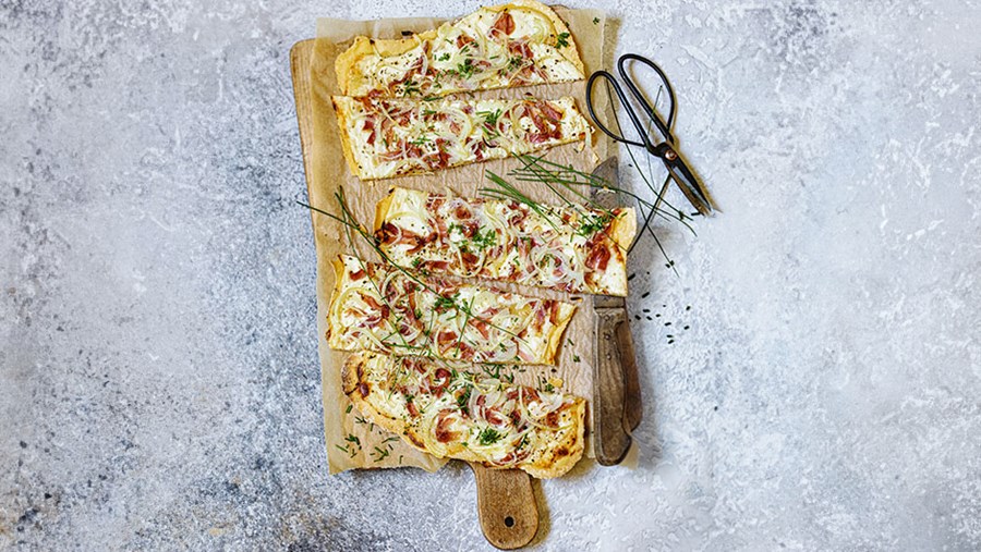 Glutenfrei: Flammkuchen nach Elsässer Art