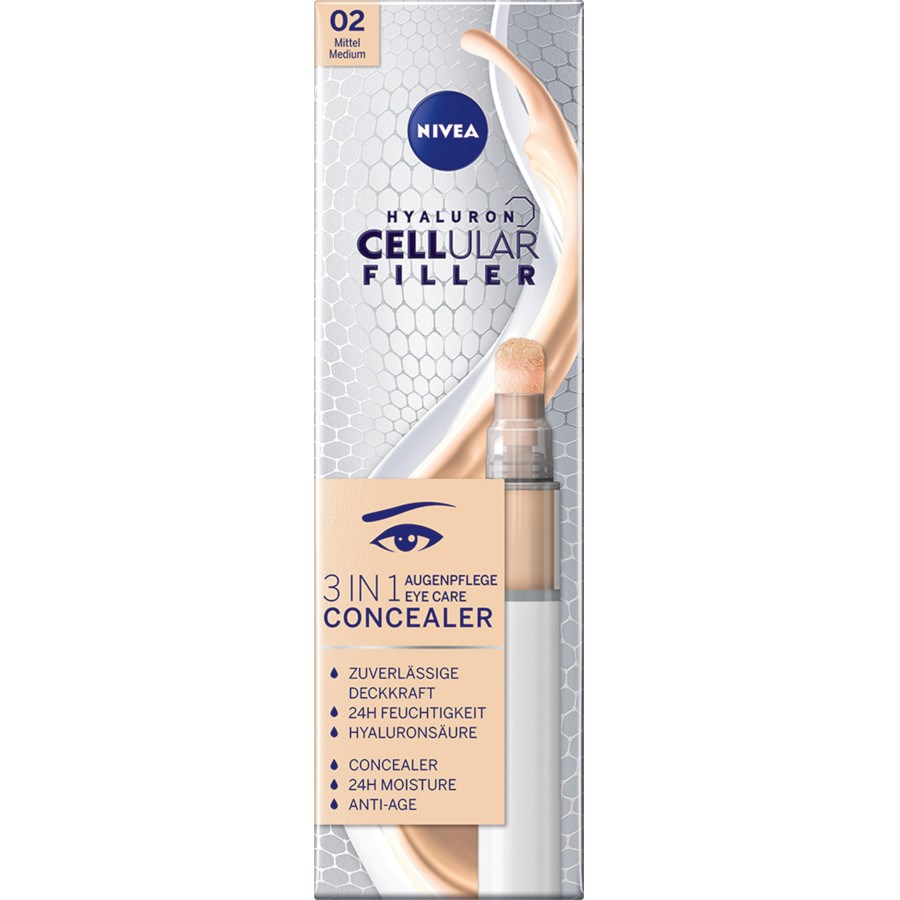 „Hyaluron Cellular Filler 3in1 Augenpflege Concealer - Nr. 02 Medium“ von NIVEA bei dm