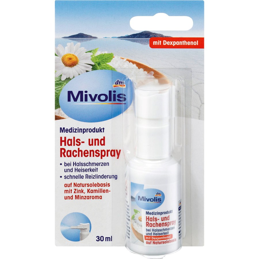 „Hals- und Rachenspray“ von Mivolis  bei dm