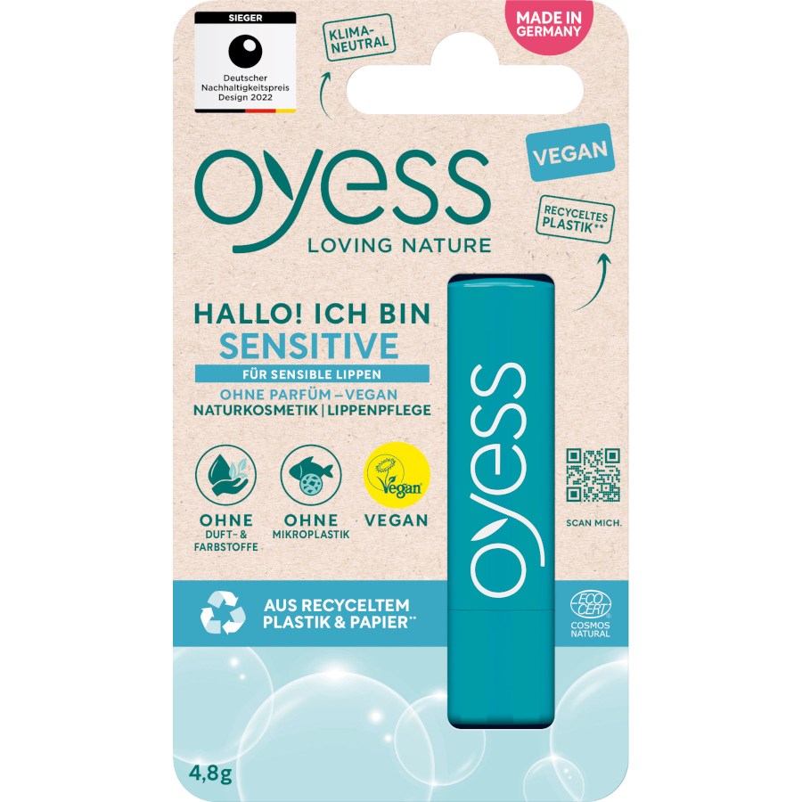 „Hallo! Ich bin Sensitive Lippenpflege“ von oyess bei dm