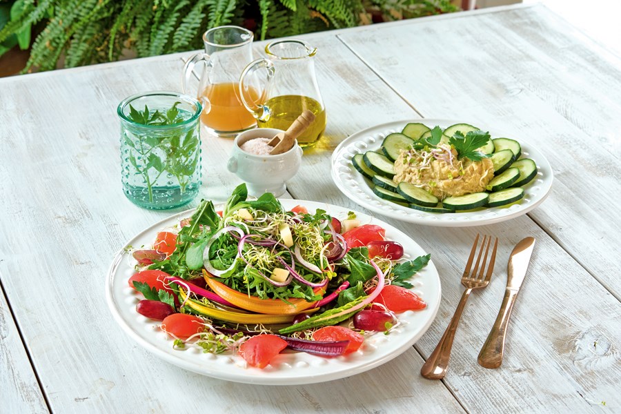 Cellfood-Salat mit Hummus