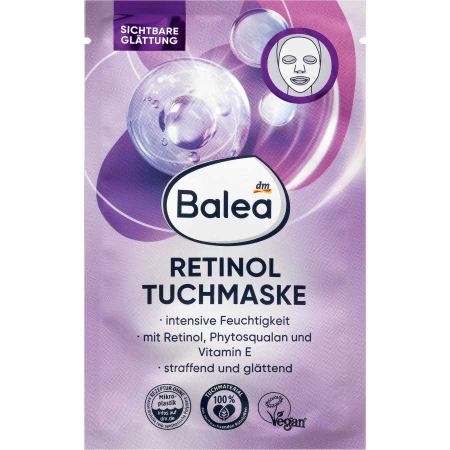 „Tuchmaske Retinol“ von Balea bei dm