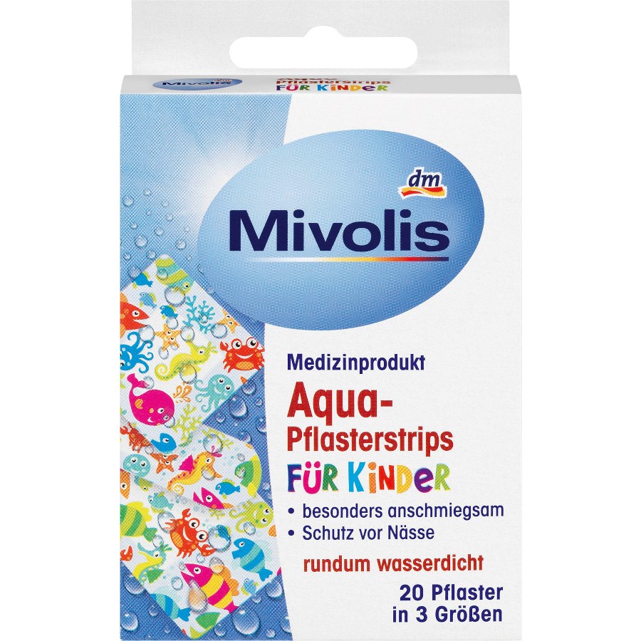 „Aqua-Pflasterstrips für Kinder“ von Mivolis bei dm
