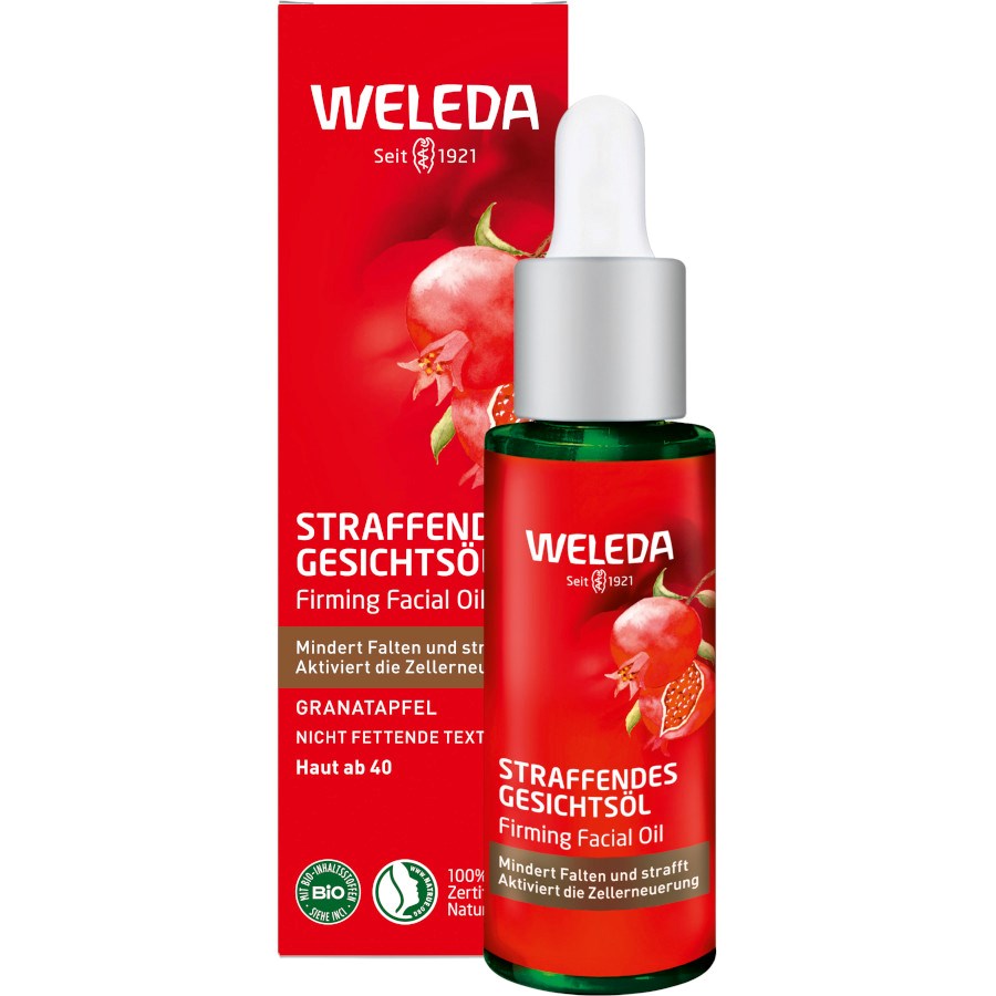 „Straffendes Gesichtsöl Granatapfel“ von Weleda bei dm