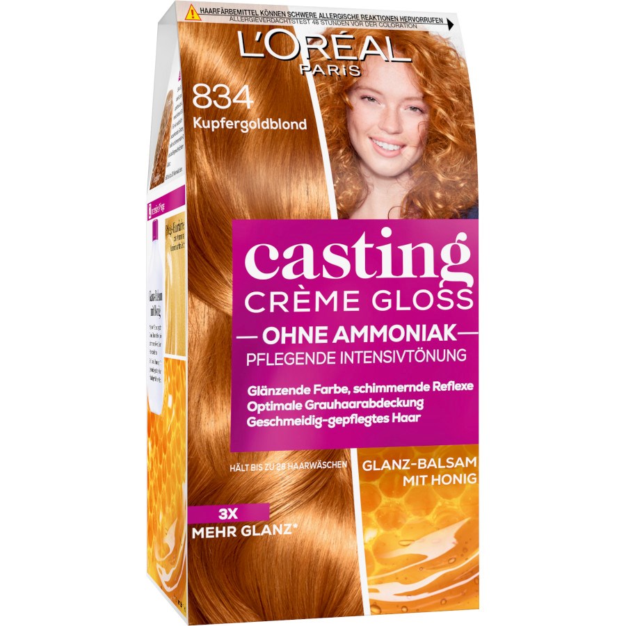 „Pflegende Intensivtönung - Nr. 834 Kupfergoldblond“ von L'ORÉAL PARIS CASTING CREME GLOSS bei dm