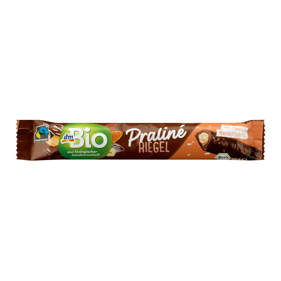 „Schokoriegel Praliné mit Mandelfüllung“ von dmBio