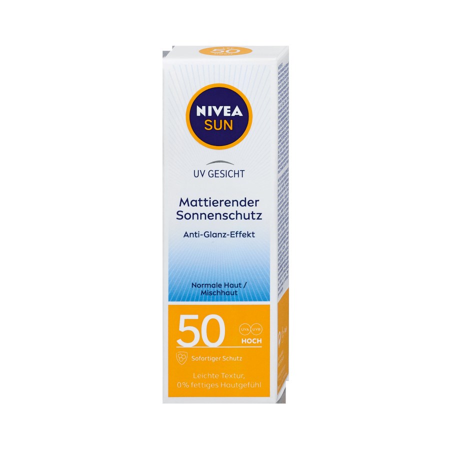 „Sonnencreme Gesicht mattierend LSF 50“ von NIVEA SUN