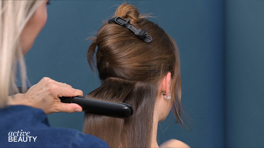 Sleek Zopf Haare glätten