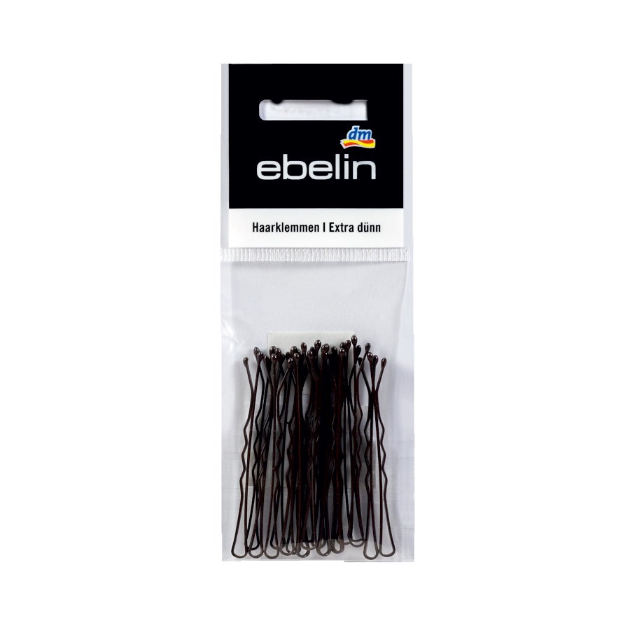 „ Gewellte Haarklemmen Extra dünn braun“ von ebelin