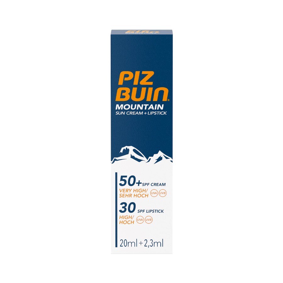 „Sonnencreme + Lippenpflege Kombi Mountain LSF 50“ von Piz Buin