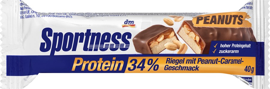 „Proteinriegel Peanut-Caramel“ von Sportness