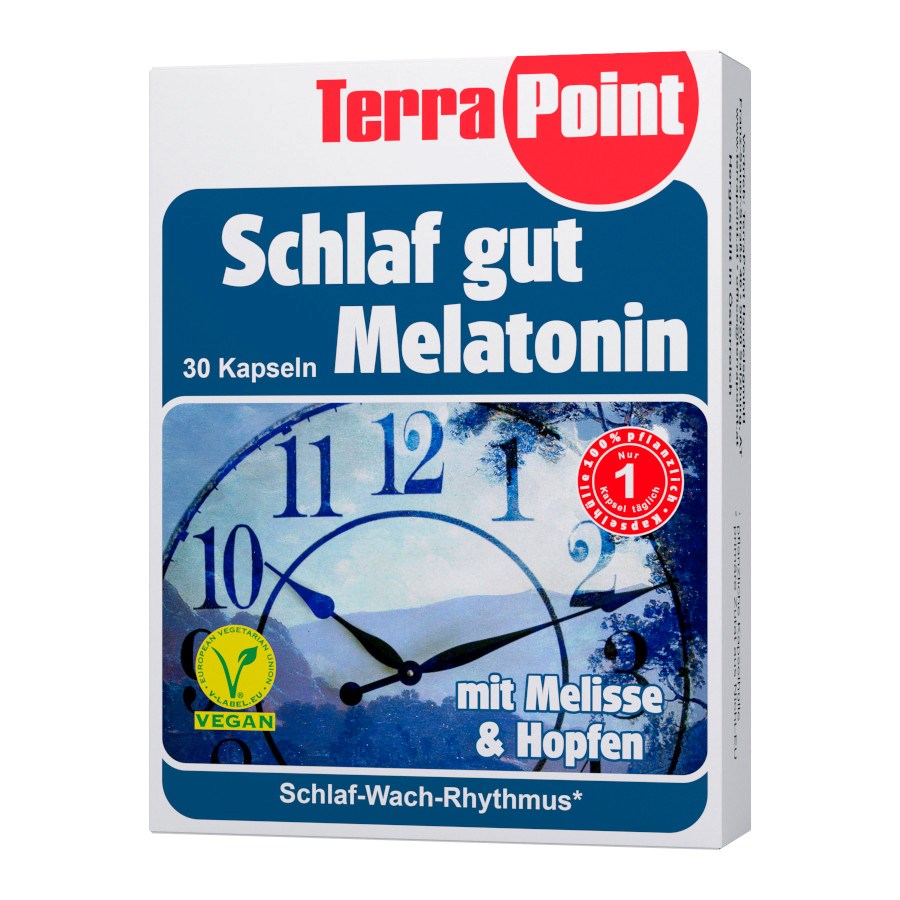 „Schlaf gut Melatonin Kapseln“ von TerraPoint