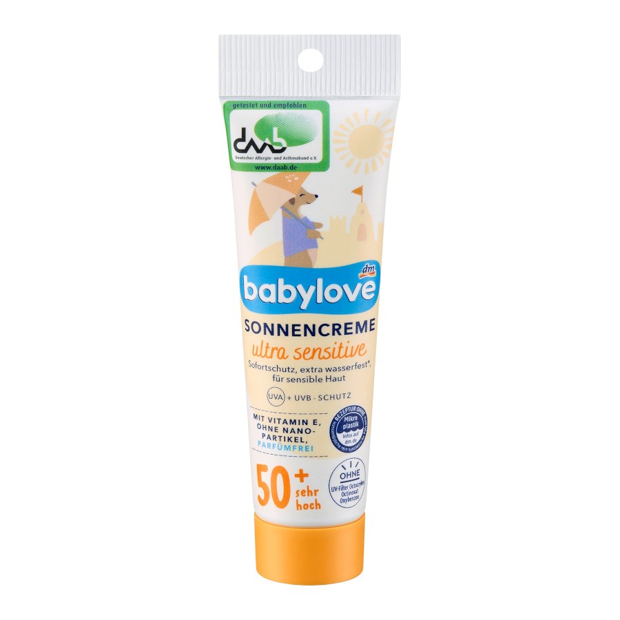 „Sonnencreme Sensitive LSF 50+“, 30 ml von babylove