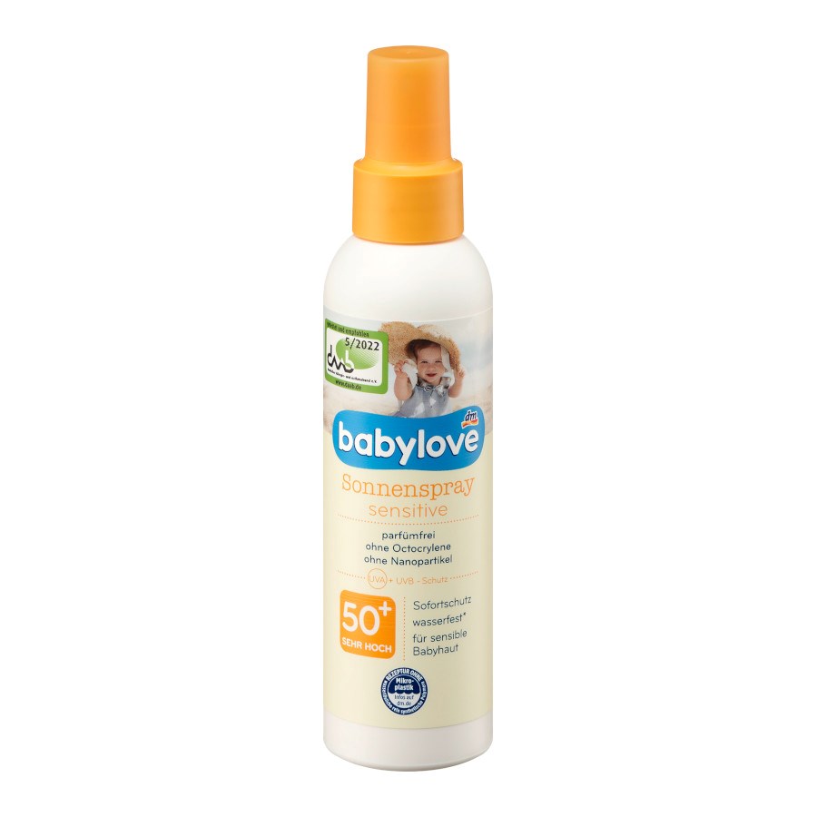 „Sonnenspray Baby sensitiv LSF 50+“ von babylove