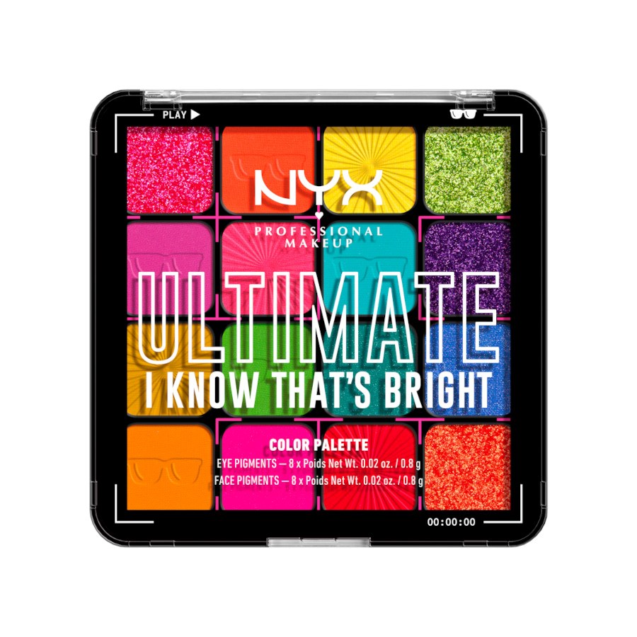 Lidschattenpalette „Ultimate 04 I Know That’s Bright“ von  NYX PROFESSIONAL MAKEUP